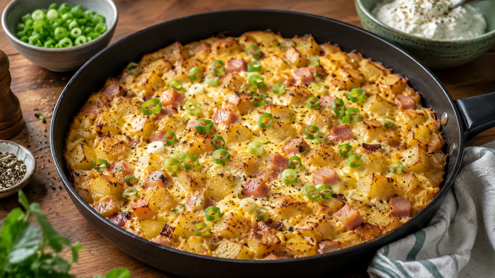 Kartoffelpfanne nach Flammkuchen-Art